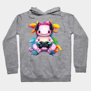 Gamesolotl Cute Kawaii Axolotl Gamer Hoodie